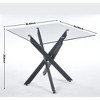 Vynxaria Square Glass Coffee Table with Adjustable Length for Modern Living - 4 of 4