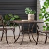Coolbibila-Round Cast Aluminum Dining Table, Dining Table Outdoor, Dining Table Modern - 2 of 4
