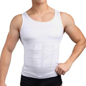 Mens Body Shapewear Slimming Vest Tummy Waist Vest Compression Shirts