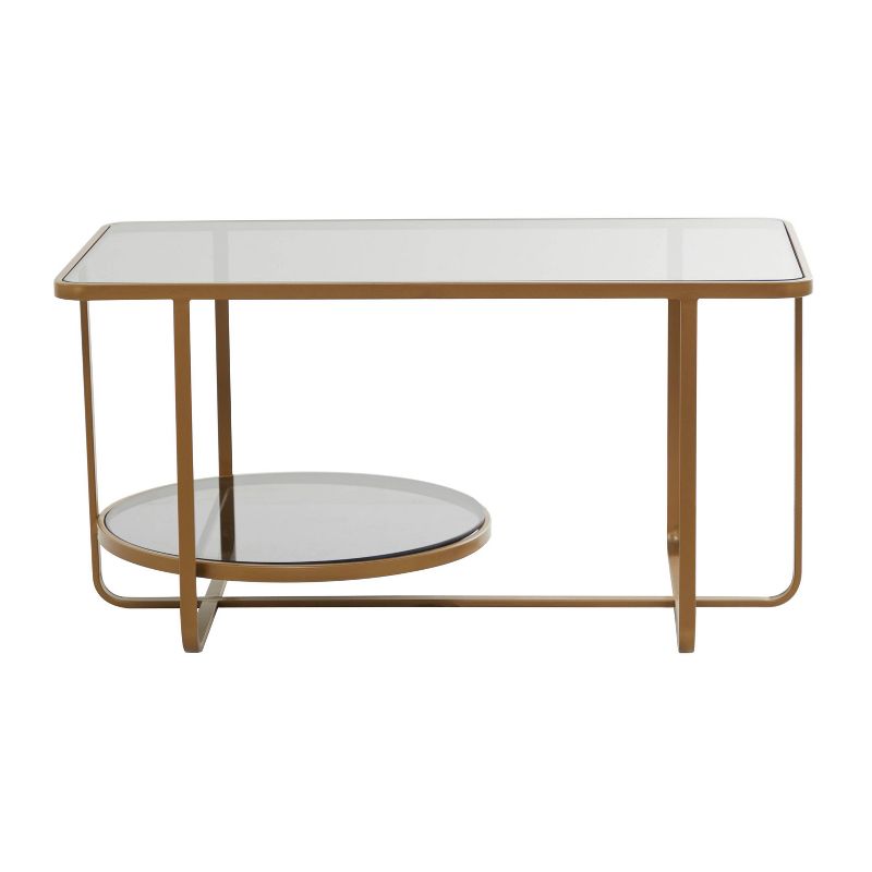 Contemporary Metal Two Tiered Coffee Table Gold - Olivia &#38; May, 3 of 7