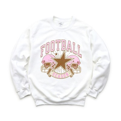 Simply Sage Market Women's Graphic Sweatshirt  Football Season Pink Helmet