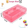 Fmeida Pencil Box, Large Capacity Clear Pencil Case, 1 Pack Hard Pencil Case, Clear Crayon Box with Snap-tight Lid Stackable Design - 2 of 4