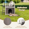 Karl Home 2-Story Wooden Feral Cat House Dog House for Outdoor and Indoor, - 3 of 4