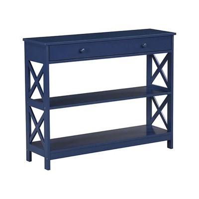 Vtec Trading Cobalt Blue Engineered Wood Console Table