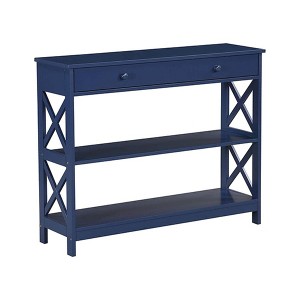 Vtec Trading Cobalt Blue Engineered Wood Console Table - 1 of 3