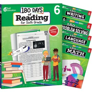 180 Days(tm) Reading, Math, Problem Solving, Writing, & Language for Grade 6: 5-Book Set - (180 Days of Practice) by  Multiple Authors (Paperback) - 1 of 1