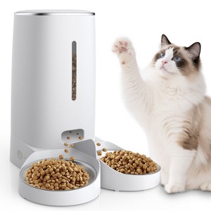 MAMNV Automatic Cat Feeders and Water Dispenser, Timed Dog Feeder 4L Programmable Control Pet Dry Food Dispenser with Desiccant Bag for Cats Dogs - 1 of 4