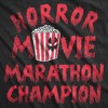 Mens Funny T Shirts Horror Movie Marathon Champion Sarcastic Halloween Tee For Men - Crazy Dog Men's T Shirt - 2 of 4