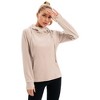 Women's Pullover Hoodie with Thumb Holes Long Sleeve Solid Tops for Women With Pocket - 3 of 4