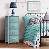 Sorbus 4 Drawers Chest Nightstand - Storage for Closet, Home, College Dorm - Features Steel Frame, Wood Top, & Fabric Bins - 2 of 4