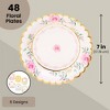 Sparkle and Bash 48 Pack Scallop Disposable Paper Plates 7 Inches - with Foil Accents, 6 Design Assorted - 4 of 4