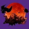 Women's Design By Humans Spooky Halloween Blood Moon Eclipse Ghostly Birds By KateLCardsNMore Racerback Tank Top - 2 of 3