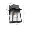 Chloe Lighting Grant Transitional 1 Light Textured Black Outdoor Wall Sconce 10" Tall - 4 of 4