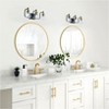 Dewdrop Modern Rustic Wall Sconce with 3 Lights, Black Dresser Lamp with Downward Facing Glass Shade - 4 of 4