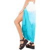 LA LEELA Women's Beach Wrap Bikini Swimwear Cover up Bathing suit Summer Wraps Swimsuit Sarong Skirts for Women One Size Green, Tie Dye Design - 3 of 4