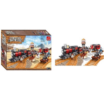 MPM Kids and Adults 3D Building Blocks Toy Puzzle Set - 833pcs: "West Train", Develop Motor Skills & Imagination, Safe/Non-Toxic, Ages 6+