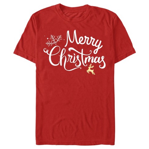 Men's Lost Gods Merry Christmas Reindeer T-shirt : Target