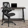 Emma and Oliver High Back Transparent Black Mesh 2-Paddle Ergonomic Office Chair with Arms - 2 of 4