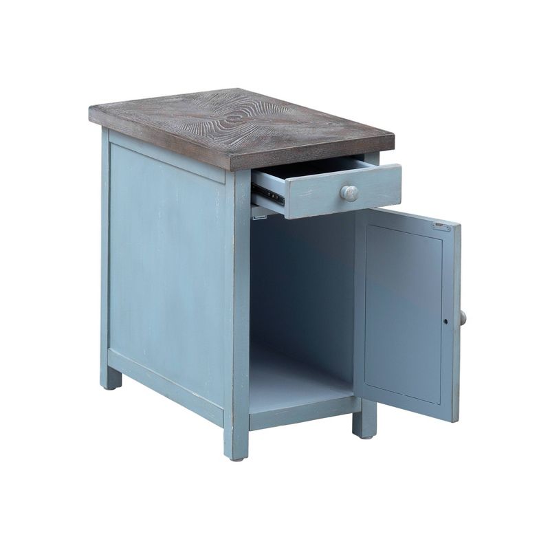 Skye Occasional 1 Drawer and 1 Door Chairside Cabinet Blue - Treasure Trove Accents, 4 of 9