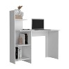 NicBex Home Office Desk 47.2" W Modern Writing Desk with 4-Layer Open Storage Bookshelves and Wooden Frame for Office, Study, Living Room - 2 of 4