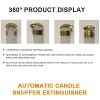 10 pcs Automatic Candle Extinguisher Metal Candle Extinguishing  Clamp Candle Extinguisory Cover(Gold) - 4 of 4