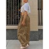 BLUEMING Womens Cargo Pants Women Baggy Parachute Pants Low Waisted Drawstring Wide Leg Pants Festival Outfits - 2 of 4