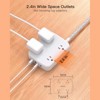 Itopfox 10FT Surge Protector Power Strip with 2 USB C, Flat Plug Extension Cord, 4 Outlets & 4 USB Ports, 900 Joules for Home Office Dorm Essentials - 4 of 4