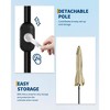 10FT Outdoor Patio Umbrella with 8 Sturdy Ribs, Table Umbrella with Push Button Tilt and Crank, UV Protection Waterproof (Yellow) - 4 of 4