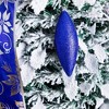 Nearly Natural 5' Pre-Lit Artificial Pop Up Flocked Christmas Tree with Silver and Blue Ornaments and Ribbons - 4 of 4