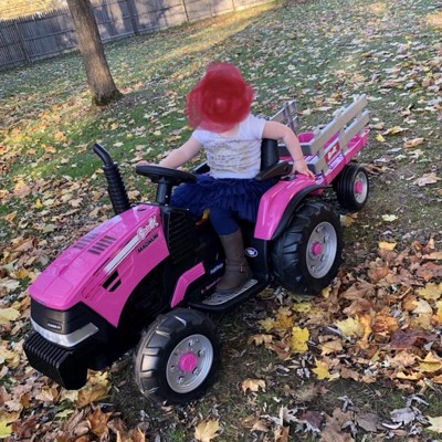 Pink tractor cheap power wheels