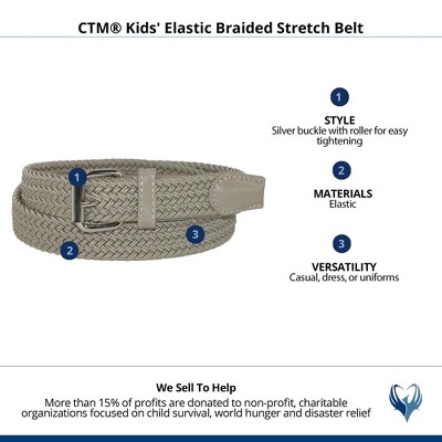 CTM Kids' Elastic Braided Stretch Belt - image 2
