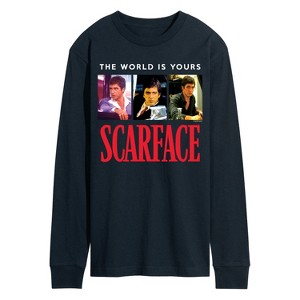 Men's - Scarface - The World Is Yours- Men's Long Sleeve Graphic T-Shirt Long Sleeve Graphic T-Shirt - 1 of 3