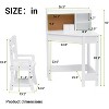 All-in-One Kids Study Desk & Chair Set with Adjustable Chair, Hutch, Cork Board & Organizers. A Compact Learning Corner for Homeschool or Bedroom. - 3 of 4