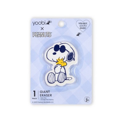 Yoobi Peanuts Giant Eraser Joe Cool Woodstock