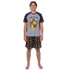 Harry Potter Hogwarts Men's Short Sleeve Shirt And Short PJ Pajama Set - 2 of 4