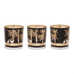 Glass Votive Set Mossy Oak 3 Inch Height Accent Holders for Tabletop Display By Melrose - 1 of 3
