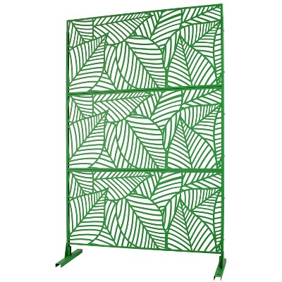 Grungis 76" H×48" W Privacy Fence,Metal Outdoor Privacy Screen for Balcony,Patio,Garden