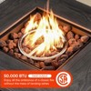4 Piece Patio Furniture Set with Fire Pit Table, 2 x Swivel Rocker Chair, 1 x 3-Seat Sofa, 5 Seats Outdoor Conversation Set for Lawn Garden Backyard - 4 of 4