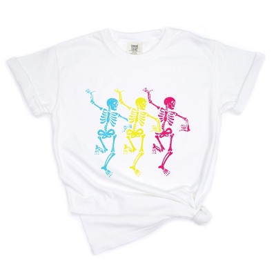 Simply Sage Market Three Skeletons Dancing Neon Garment Dyed Tee