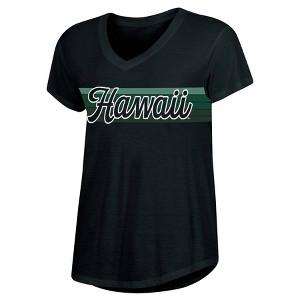 NCAA Hawaii Rainbow Warriors Women's V-Neck T-Shirt - 1 of 3