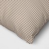 Micro Gingham Outdoor Throw Pillow Dark Taupe - Threshold™ designed with Studio McGee - image 4 of 4
