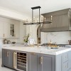 LNC Ukiiyoa 8-Light 49.2" Modern Oval Oversized Candle Kitchen Island Pendant Lights, Black and Gold - 4 of 4