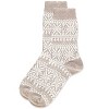 Memoi Women's Traditional Cozy Snowflake Crew Socks - 3 of 4
