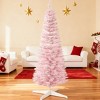 TopComfy Christmas Tree Stands Artificial Christmas Tree with Realistic Branches Christmas Interior Decor for Living Room, Pink, 37.43"*7.09"*8.27" - 2 of 4