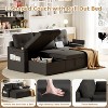 L-Shaped Sleeper Sofa - Storage, Pullout Bed & USB Ports, Reversible Sectional for Living Room - 4 of 4