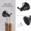 Itopfox 8 Piece Matte Black Bathroom Accessories Kit 2 24 Inch Towel Bars 2 Toilet Paper Holders 2 Towel Rings 2 Hooks - 3 of 4
