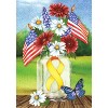 Support Our Troops Mason Jar Garden Flag Floral 18" x 12.5" Briarwood Lane - 3 of 4