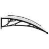 vidaXL Door Canopy Black and Transparent 47.2"x29.5" PC - 4 of 4