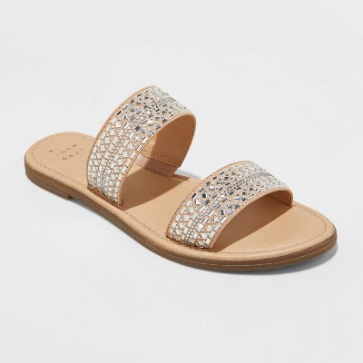 rose gold glitter slippers