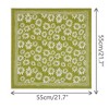 INSPIRE CHIC Women's Floral Printed Blended Cotton Small Square Neck Scarves 21.7x21.7" 1Pc - 3 of 4